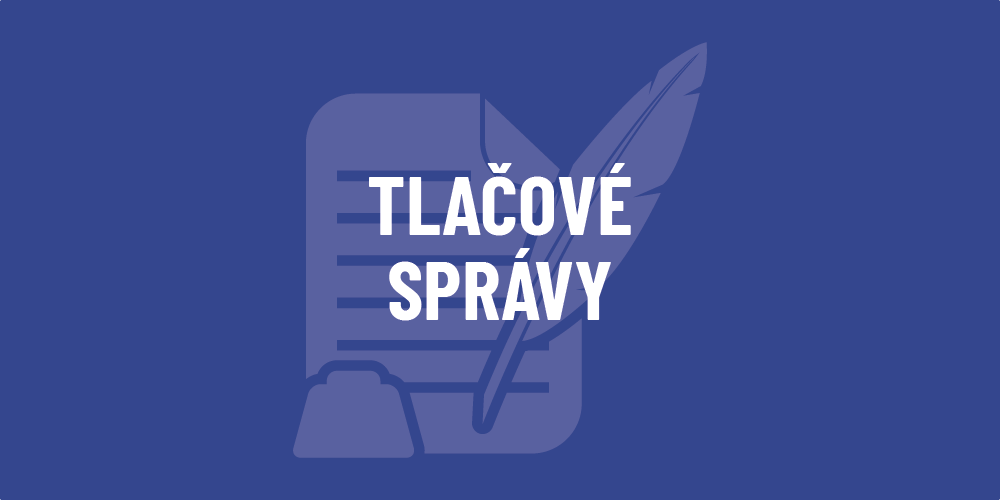 Baner s nápisom Tlačové správy
