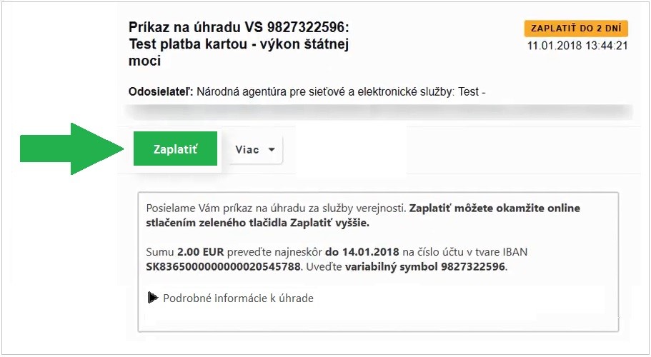 Ilustračný obrázok zobrazenia Príkazu na úhradu Ilustračný obrázok zobrazenia Príkazu na úhradu