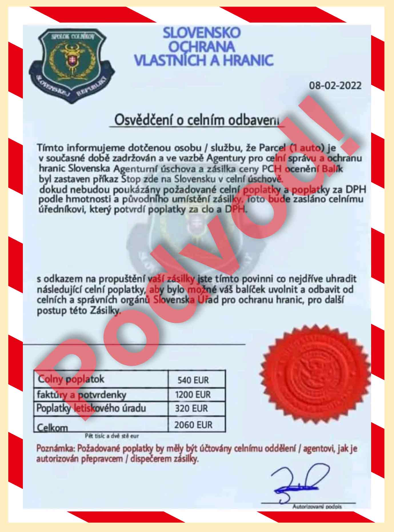 Zobrazenie prílohy podvodného emailu Zobrazenie prílohy podvodného emailu