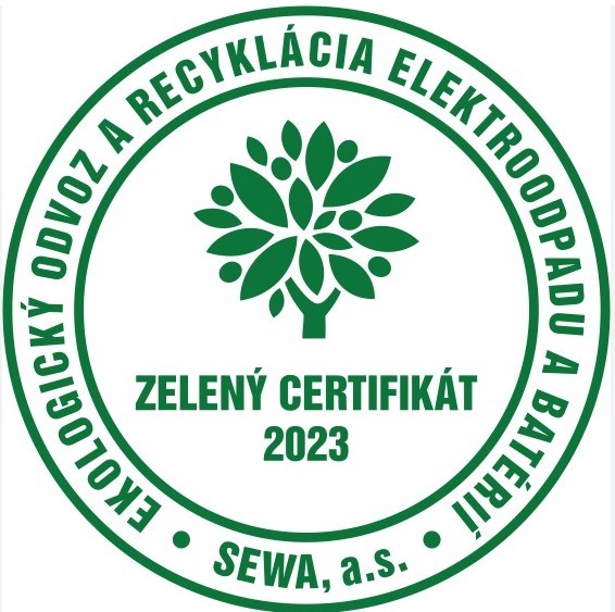 ZELENÝ CERTIFIKÁT za rok 2023.