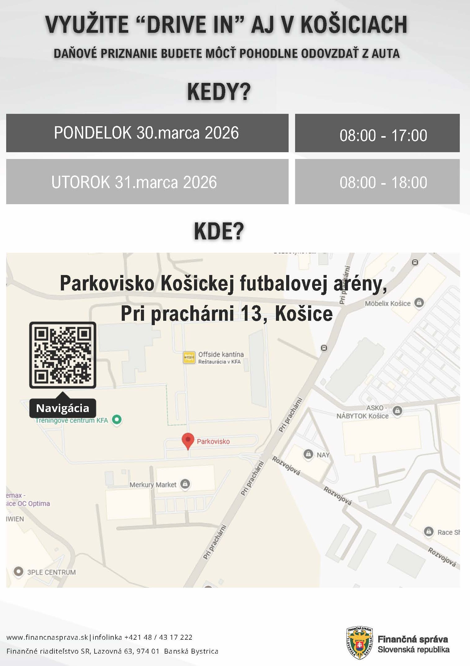 Informačný leták s mapkou