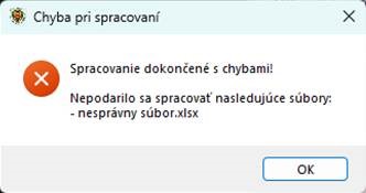 Náhľad na chybové hlásenie aplikácie Náhľad na chybové hlásenie aplikácie